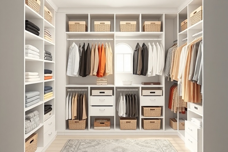 Organização de armários e closets