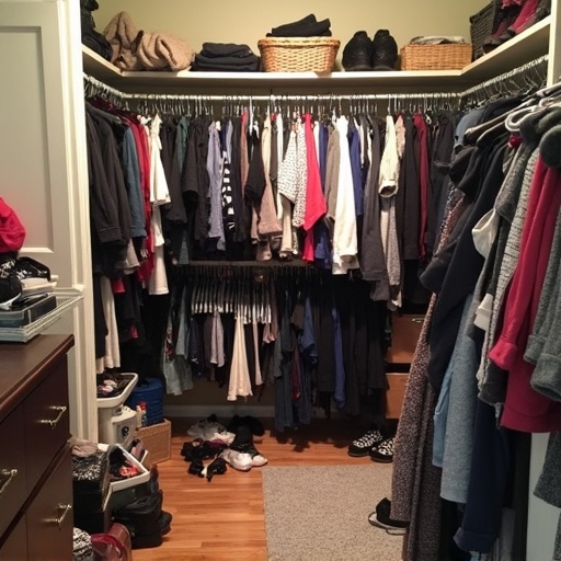 Closet antes da organização